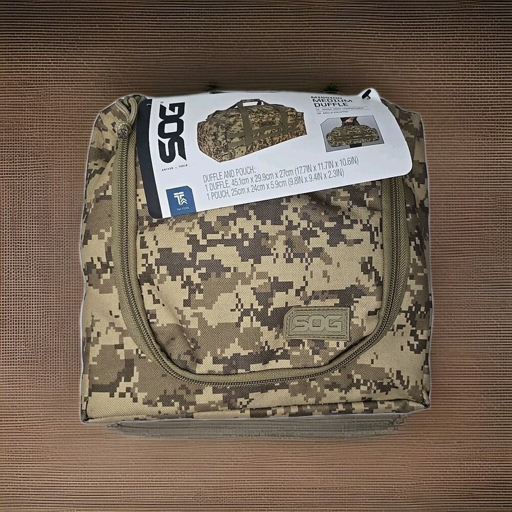 SOG Digital Camo Bag Zip Carry Handle Range Small Tactical Gear Tote 10x10x3